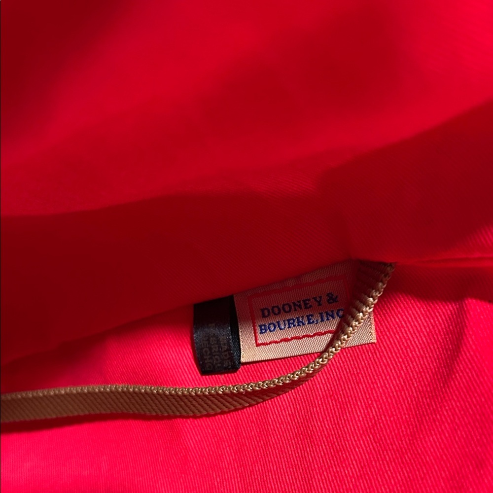 Dooney & Bourke Red Leather Shoulder Bag - Picture 7 of 9
